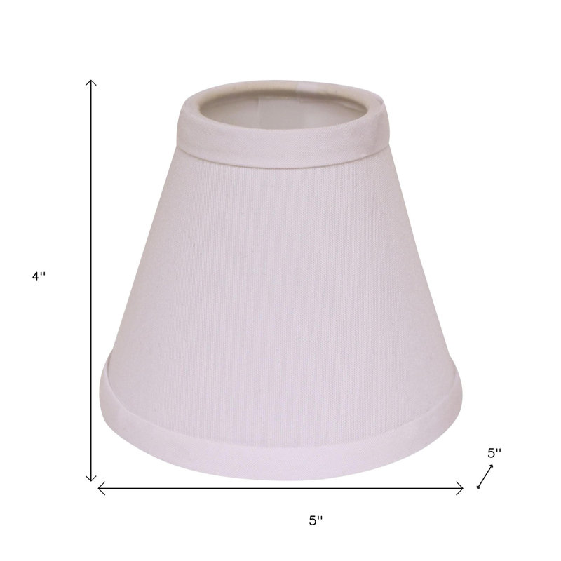 Lustre brun pâle sans abat-jour, H 4 po x l 5 po x P 5 po, Blanc