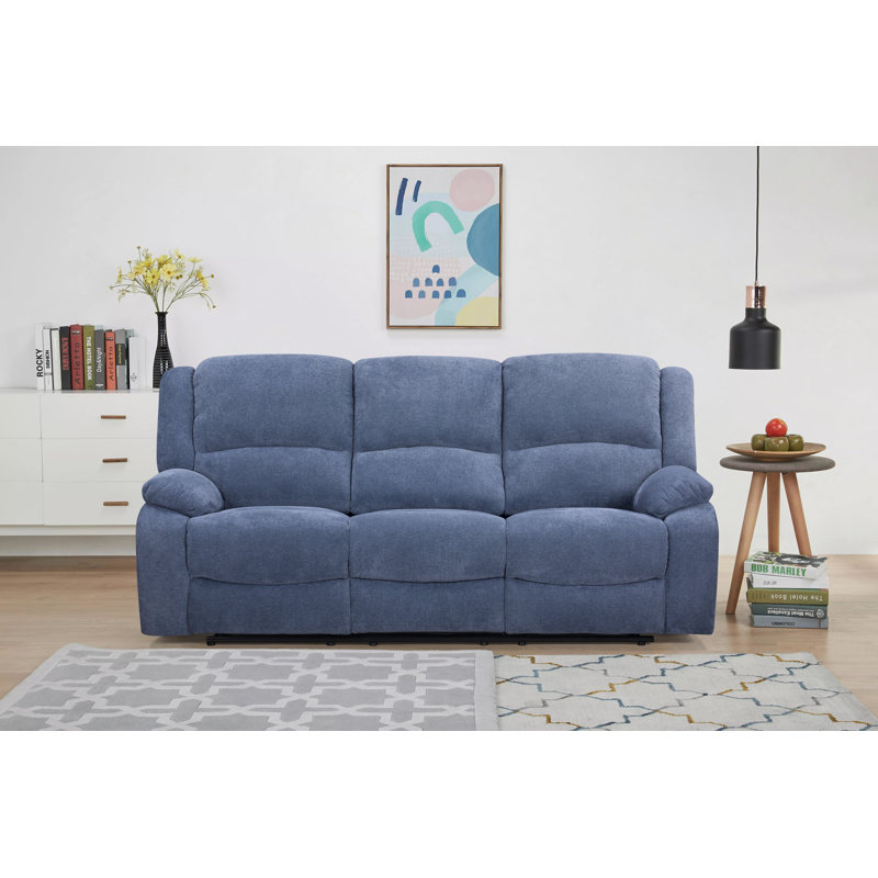 Canapé inclinable manuel Roundhill Furniture Blitz, Bleu