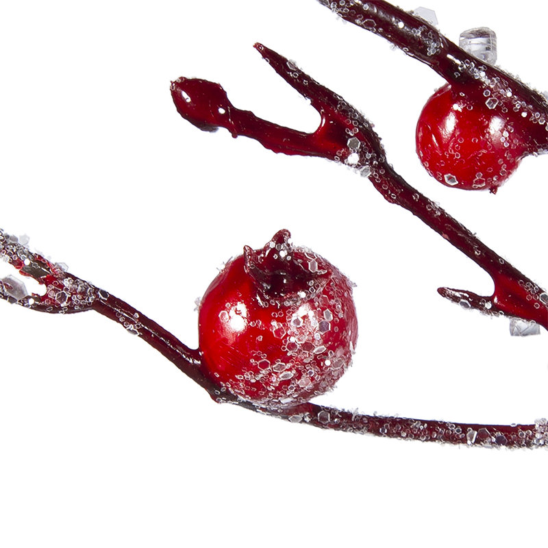 Ensemble de 6 fausses baies rouges H 33 po