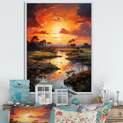 Vietnam River Delta Sunset III sur toile