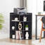 4-Tier Corner Cabinet, Wooden Bookcases With 8-Cubby Storage Organizer, Storage Rack or Organization and Storage, Home Office, Living Room-2023318535