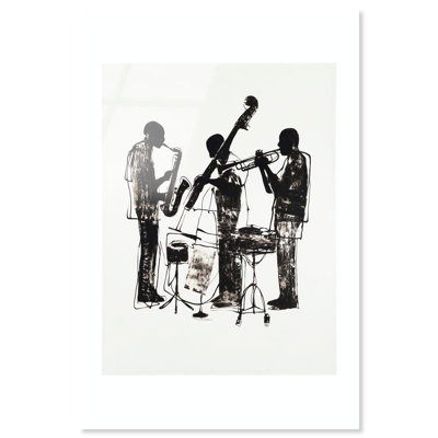 Bebop II Acrylic Print Black Wall Art by Art Remedy, Ready to Hang, 10 x 15