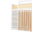 Lit superposé Haven Rattan Decor avec tablette de rangement à 6 niveaux, rideaux et lumières pour enfants-134494026-134494028