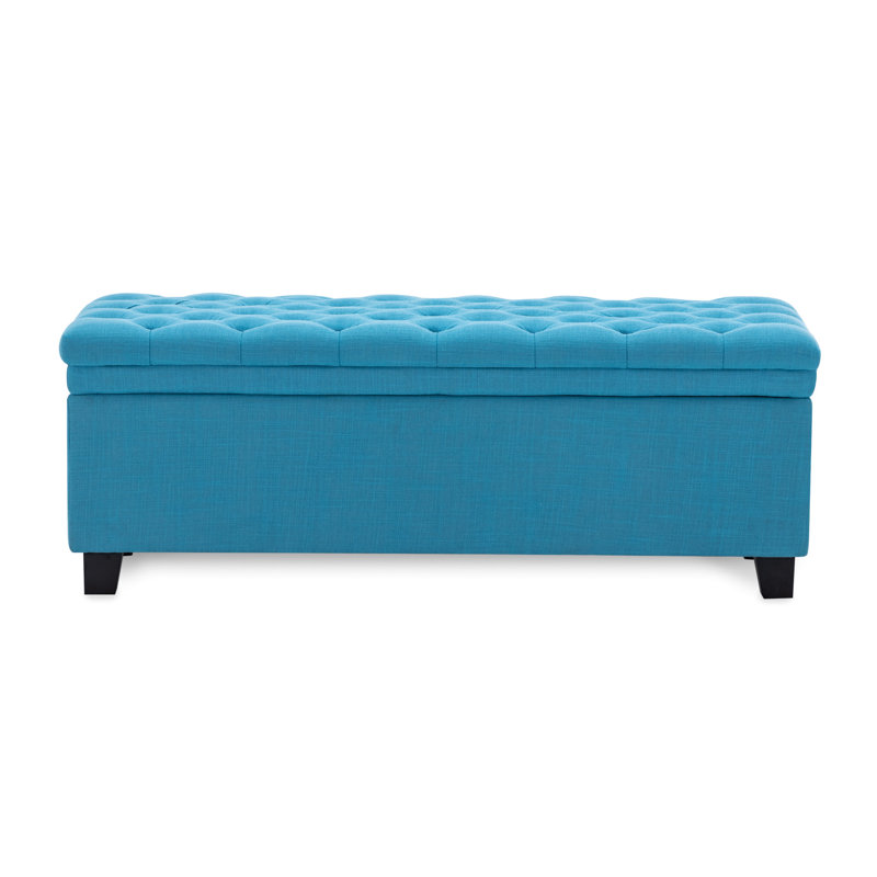 Repose-pieds avec rangement Correyleigh, Mélange de polyester bleu