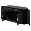 Buffet 55,1 po, armoire de rangement incurvée avec 2 portes et 2 tiroirs, porte latérale incurvée et tablettes à 3 niveaux-1113293640