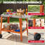 Feasto  Stainless Steel Kitchen Cart Table with Wheels, Movable Grill Part with Foldable Side Table-1667392734