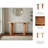 Console Table Acacia Wood Rounded Edge Design Casual Home Style For Living Room Bedroom Office Decor - 30" Brown