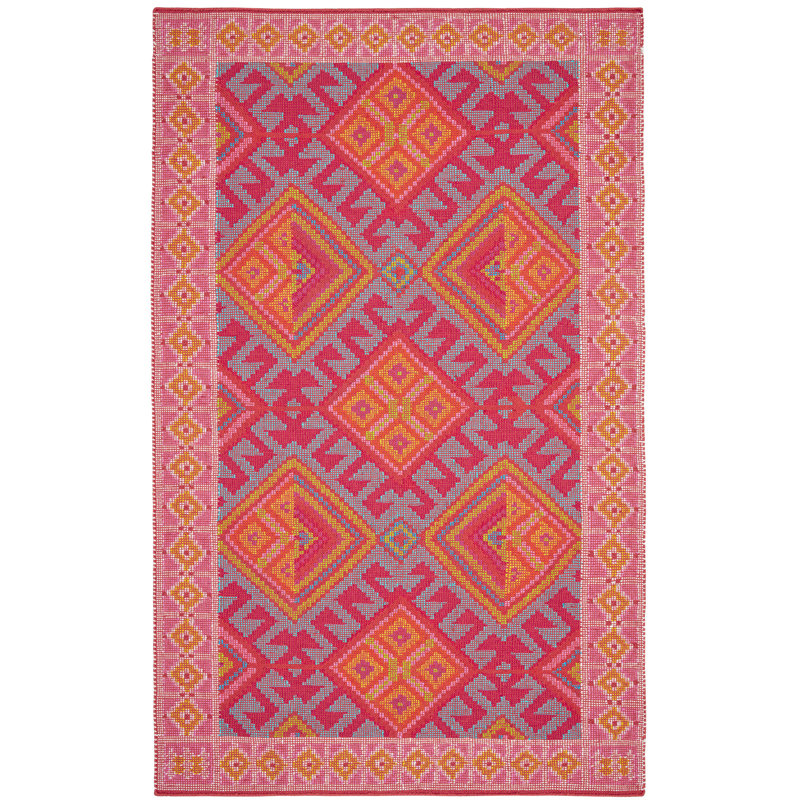 Tapis intérieur / extérieur Valencia Kilim Spice, Rectangle de 5 pi x 8 pi