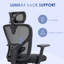 Chaise de bureau ergonomique en polyester pour la productivité