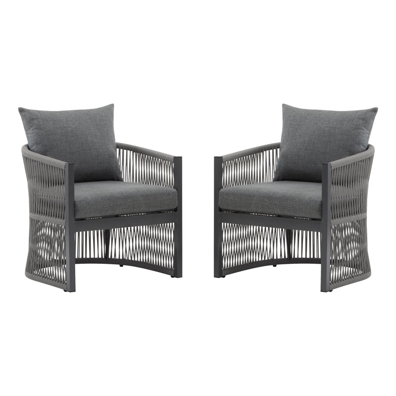 Modern Aluminum Lounge Chair, Gray, Gray