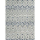 Bali Geometric Area Rug in Platinum/Blue/Silver