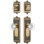 Grandeur Windsor Long Plate Entry Set with Bordeaux Crystal Knob in Antique Pewter