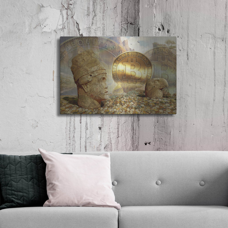 «Bitcoin New Age Eight» par Steve Hunziker OOB, H 24 po x l 36 po