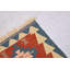 Tapis de zone one-of-kind-noué la à la main rouge/beige/bleu 1 pi 11 po x 2 pi 9 po