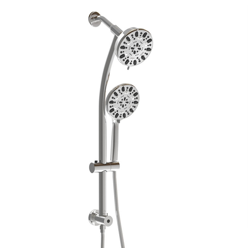 Multifunction Dual Shower Head 4.7" Round Shower, Chrome