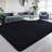 Rectangle Mardena Solid Color Machine Tufted Shag Microfiber Area Rug in Black-466226333