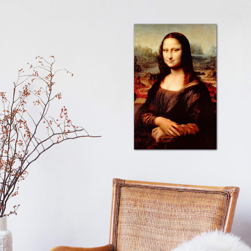 Mona Lisa by Leonardo Da Vinci - Print on Canvas, 66.04 cm H x 45.72 cm W x 3.175 cm D, No Frame