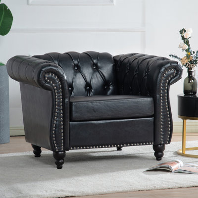 Byrom 32'' Faux Leather Sofa