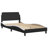vidaXL Bed Frame Dover Black and White 100x203 cm Faux Leather-393219248-393219249