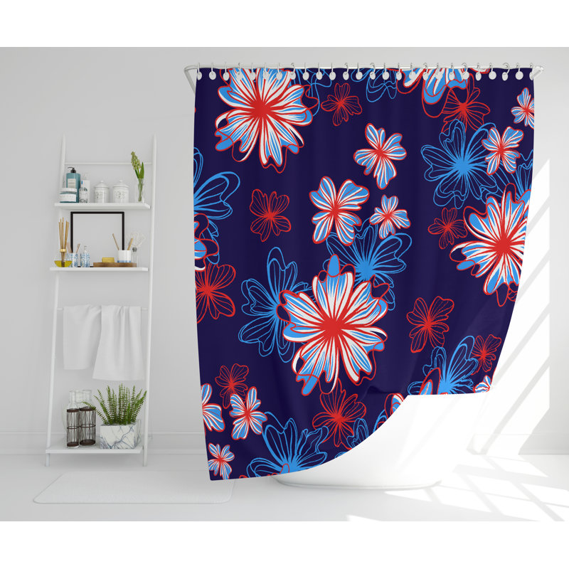 Marcial Polyester Shower Curtain Set, 168cm H x 168cm W