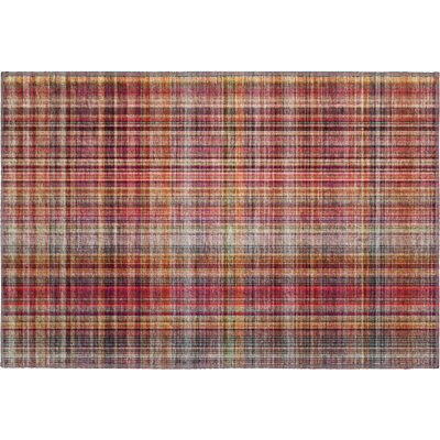 Premium Machine Washable Cerrito AMF541 Red Rug