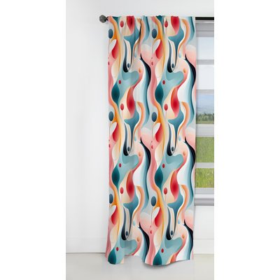 Modern Whispers IV - Stripped Curtain - Blackout Striped Curtain - 1 Panels