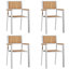 4 - Person Wood Patio Dining Set with-1062663282