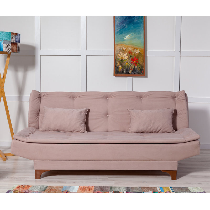 Canapé-lit sans accoudoirs de 74,8 po Cropsey, Polyester de roche