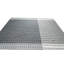Gray Hand-Knotted Wool Dotted Linear Bands Geometric Modern Contemporary Carpet Rug-1618170224