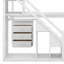 Lit mezzanine avec deux commodes, bureau et bande lumineuse, lit mezzanine en bois avec escalier de rangement et tablettes-1730803897-1730803896