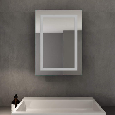 Sunny Side Surface Mirrored Bathroom Cabinets with Mirror and 2