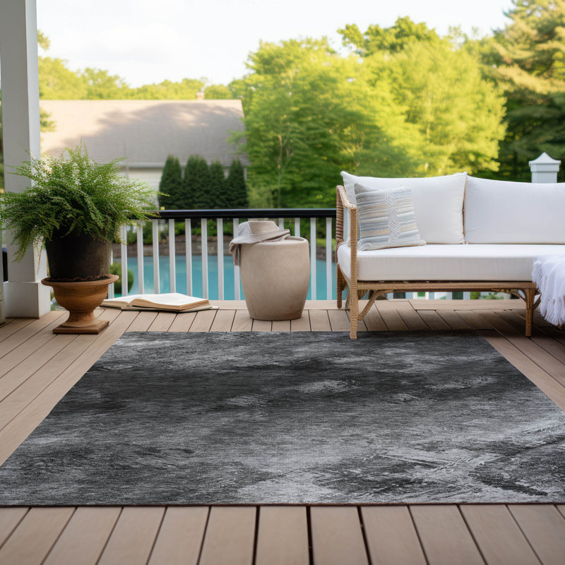 Tapis intérieur / extérieur Fayme, Rectangle 2 pi 6 po x 3 pi 10 po