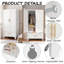 Armoire-penderie 60 po en métal blanc avec tiroir et tringle suspendue 60 po - 2 portes pour la chambre à coucher, le bureau et la salle de lavage