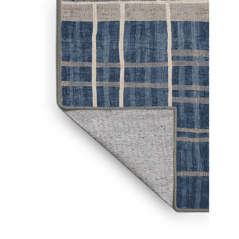Machine Washable Gray Area Rug, Runner 2' x 5'