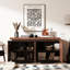 Buffet Buffet, Buffet de rangement décoratif moderne, Buffet de plancher luxueux avec buffet autoportant 4 portes