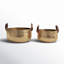 Heron Set of 2 Metal Bowls - 10" and 12" Aluminum Bowl Set in Metallic Gold - Decorative Pair for Home Use