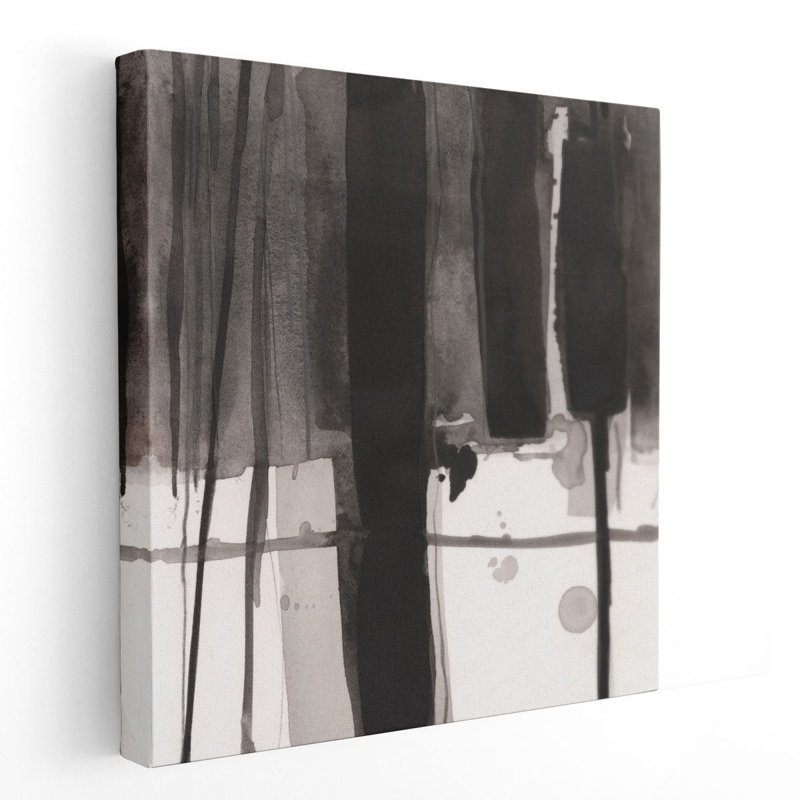 Pier Post Arrangement II Black and White - reproduction d'art sur toile, H 40 po x l 40 po