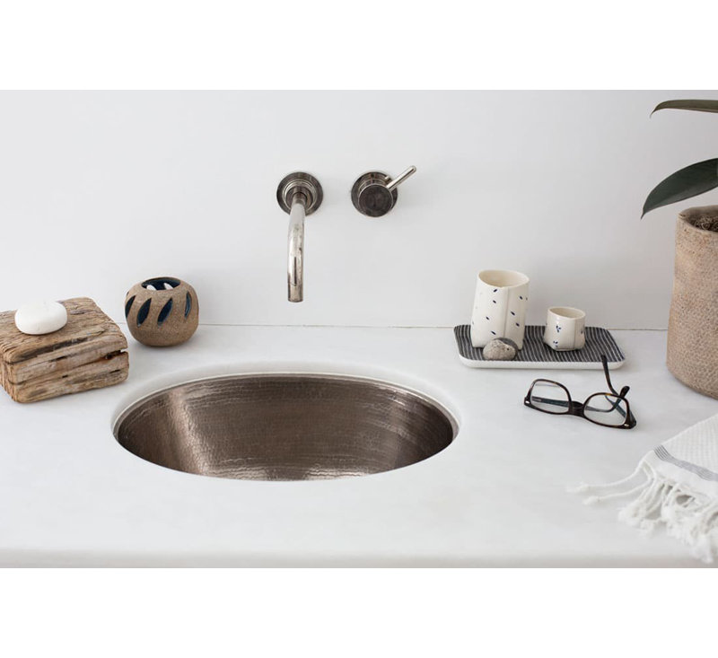 Cameo Copper Oval Undermount Bathroom Sink