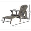 Foldable Acacia Wood Adirondack Chair – Traditional Slats, Wide Armrests, Rustic Outdoor Design, Easy Storage-205424231