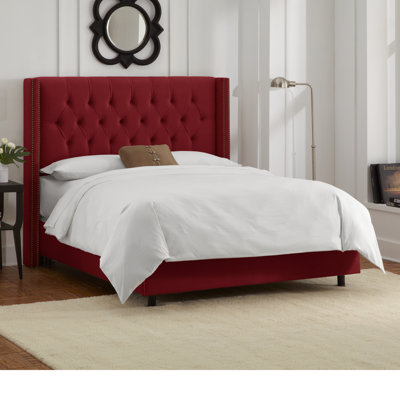 Upholstered Wingback Bed