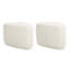 Repose-pieds carré à compression Caras beige non assemblé (ensemble de 2)-1875088115