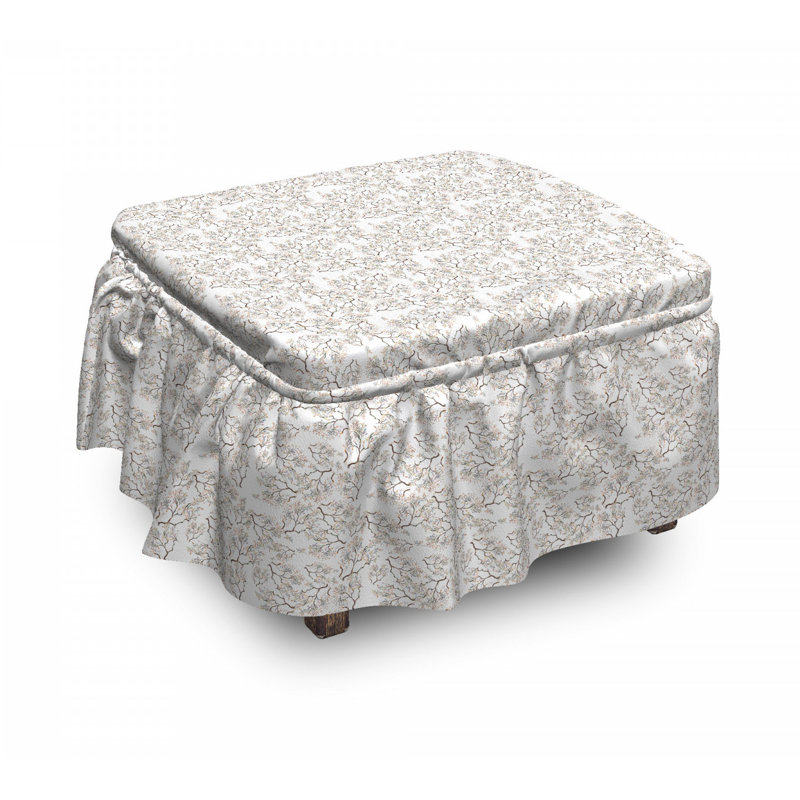 Housse pour repose-pieds arrangement botanique