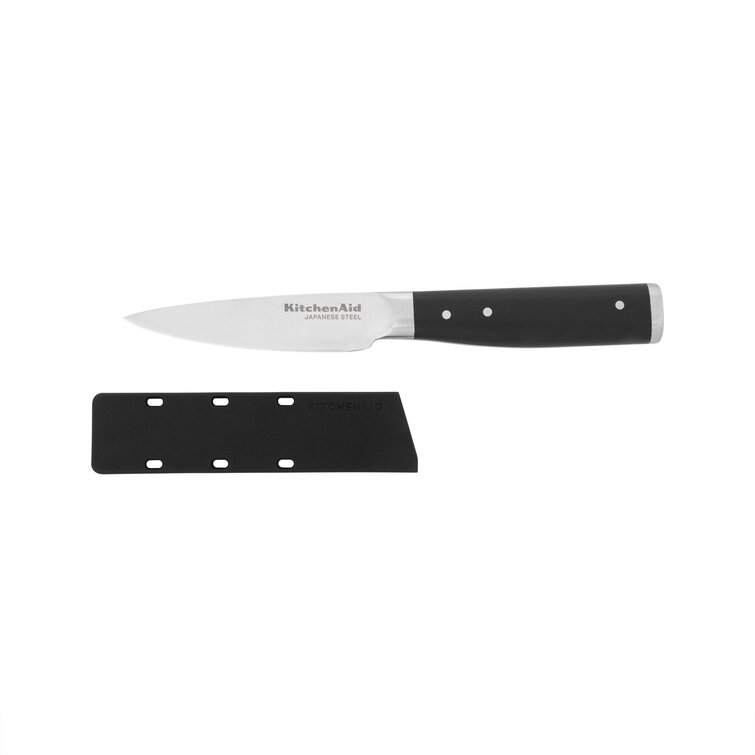 KitchenAid Gourmet Forged Triple Rivet Paring Knife with Custom Fit Blade  Cover, 3.5 inch, Sharp Kitchen Knife, High Carbon Japanese Stainless Steel