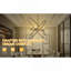 Luminaire suspendu en métal à 4 branches en laiton noir mat L 29 po x l 15 po x H 37,5 po