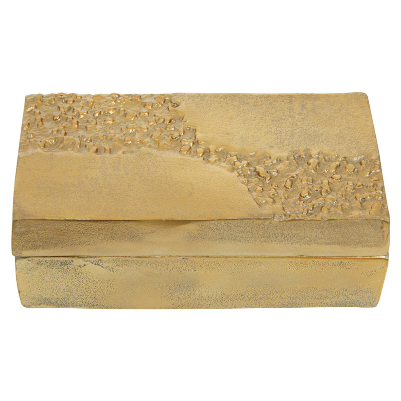 Azilyn Aluminium Decorative Box, Gold