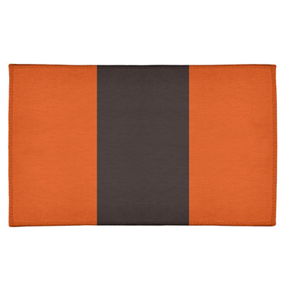 Tapis de zone en poly retour à rayures de football cleveland