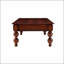 Table basse vintage rétro en bois avec tiroir de rangement et pieds en forme de gourde, assemblage facile sans outils pour le salon-133420068
