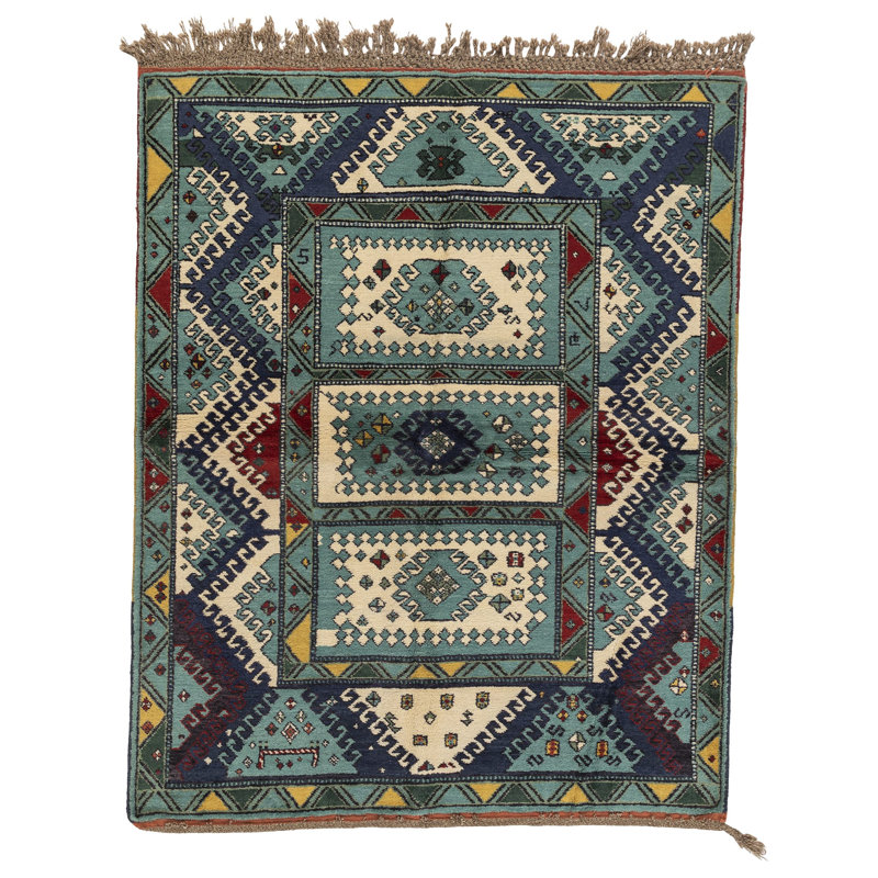 Kazak One-of-a-Kind 5' X 6' Hand Knotted Area Rug