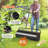 Push Lawn Roller 17 Gal, Steel, Black