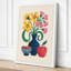 Flowers in Bloom Mid-Century 1 Piece Wrapped Canvas Wall Art-1585535178-1585535185